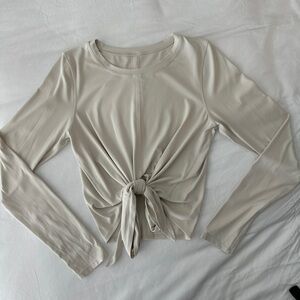 Lululemon Time to Restore Long Sleeve White Opal Size 8